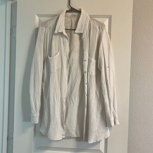 White Shirt cover up or can be worn as a normal shirt